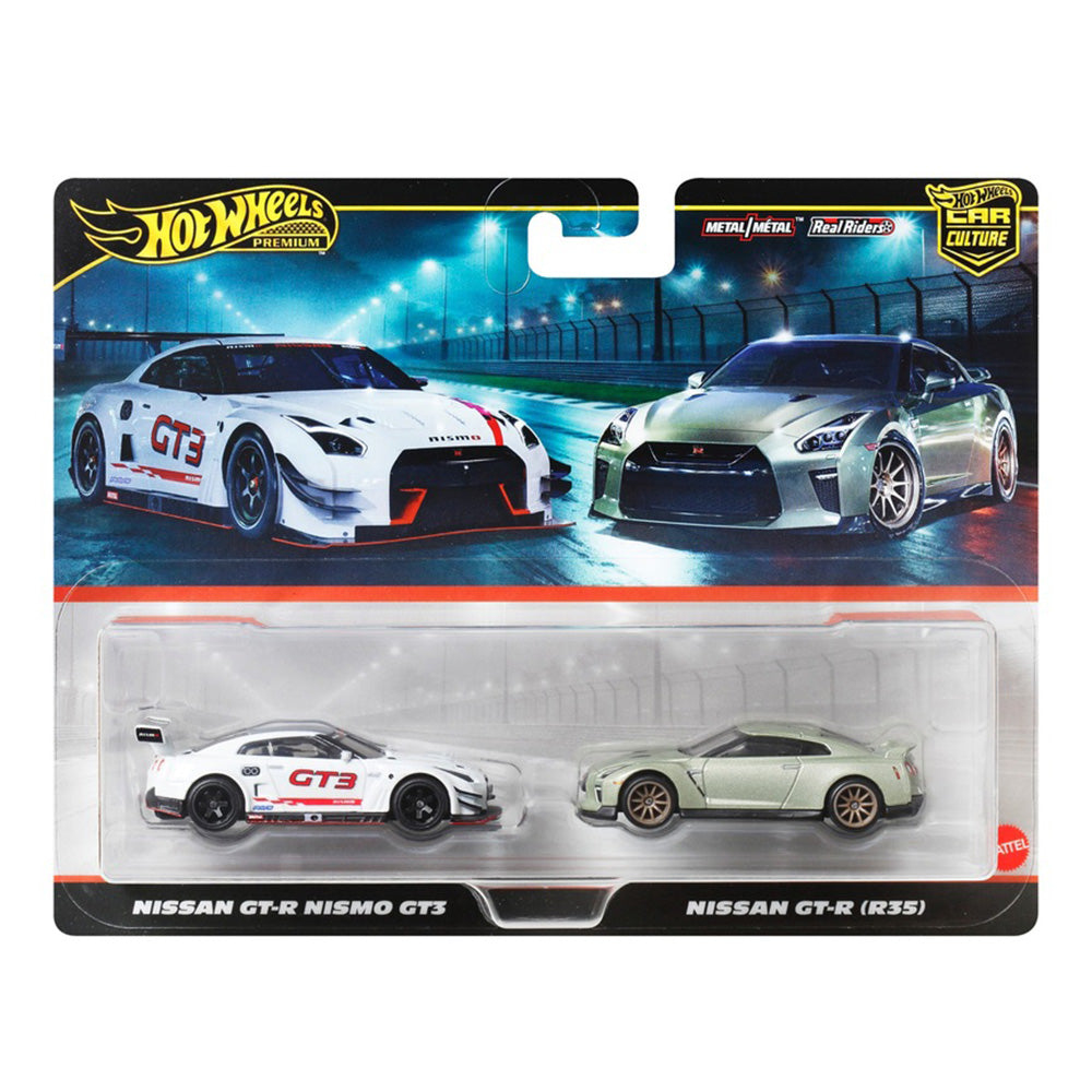 Duo Pack Nissan GT-R Nismo GT3 & Nissan GTR R35 Hot Wheels Premium