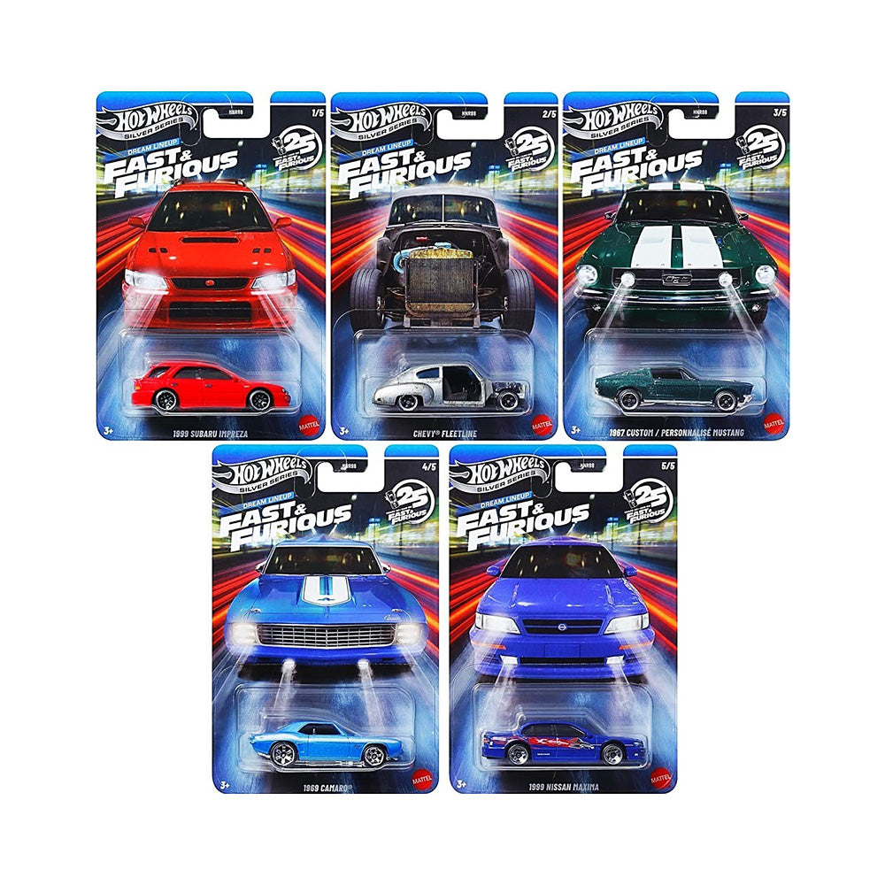 Fast and Furious Dream Line up - Hot Wheels Silver Séries 25 years anniversary