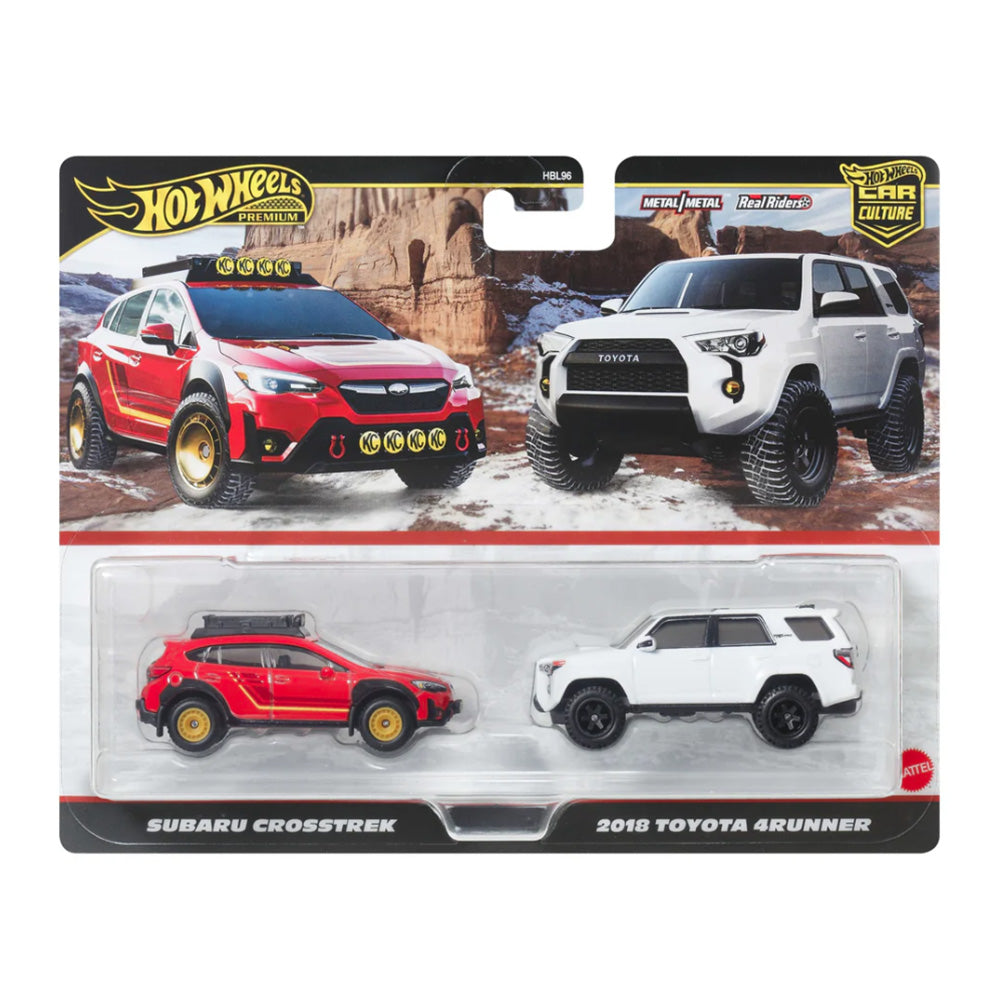 Duo Pack Subaru Crosstrek & Toyota 4Runner Hot Wheels Premium