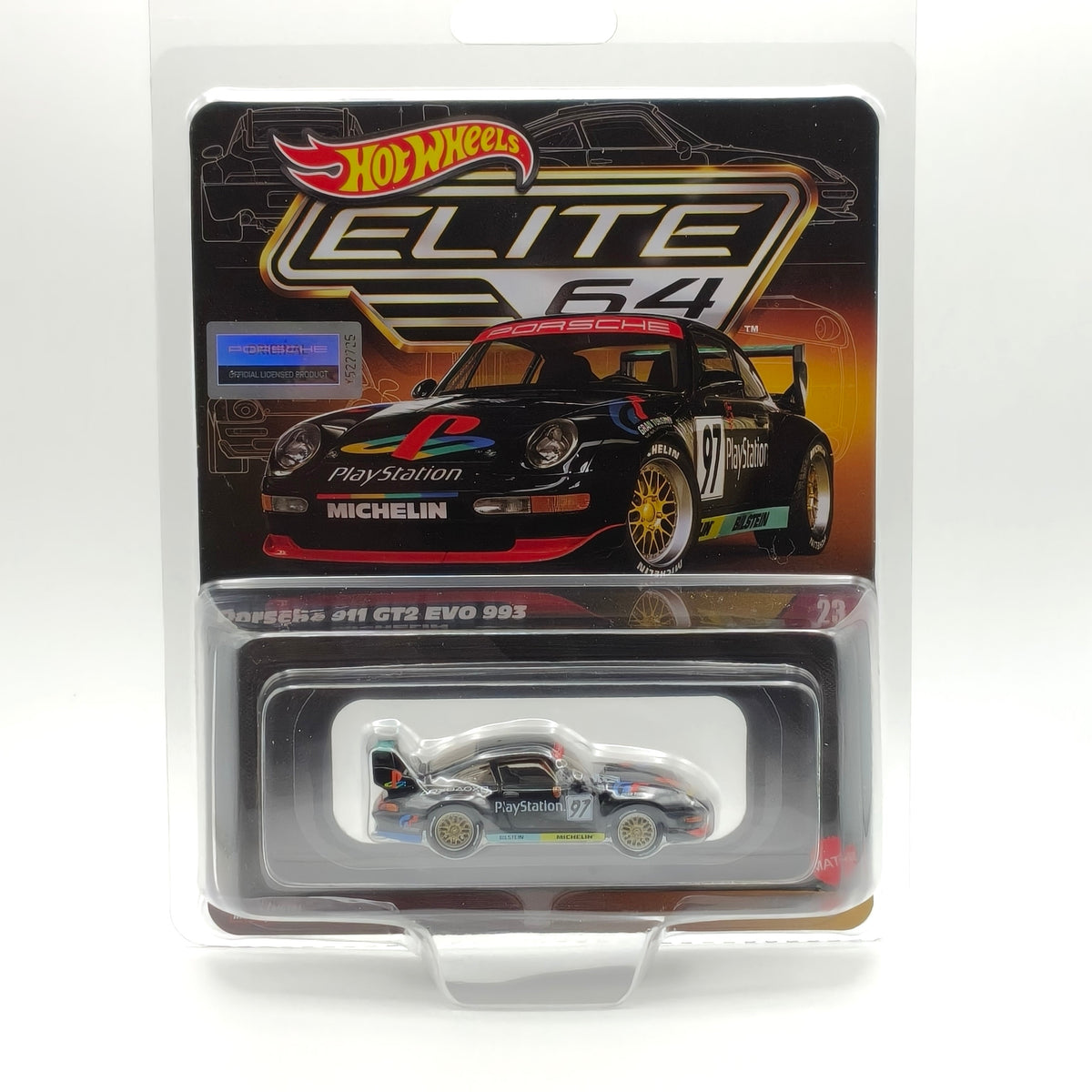 Hot Wheels Porsche 911 993 GT2 - Hotwheels Elite64