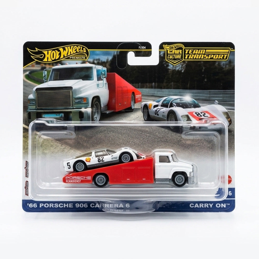 Porsche 906 Carrera 6 + Camion Carry On Hot Wheels Team Transport