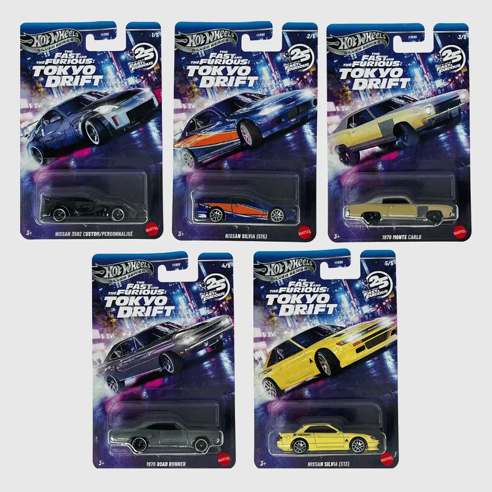 Série Fast and Furious Tokyo Drift - Hot Wheels Silver Series JIDIECAST